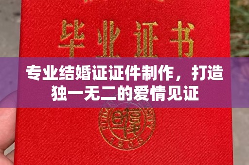 江阴专业结婚证证件制作，打造独一无二的爱情见证